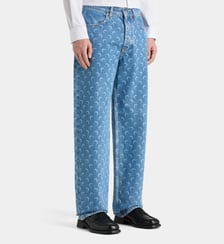 Baggie Moon Blue ample en coton Marine Serre