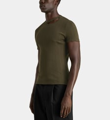 T-shirt ajusté en coton côtelé LGN LOUIS GABRIEL NOUCHI