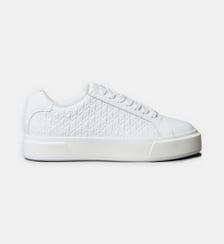 Baskets basses en cuir effet embossé finition matelassée Calvin Klein