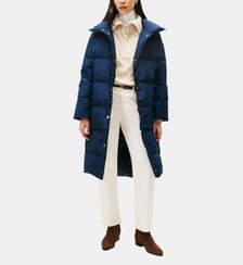 Doudoune longue matelassée fermeture boutonnée Tommy Hilfiger