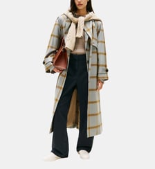 Manteau ample long à carreaux Tommy Hilfiger