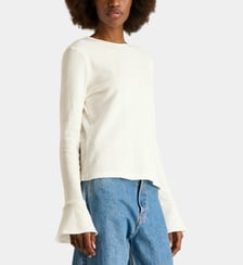 Top Anna manches longues trompettes en coton Martin Martin
