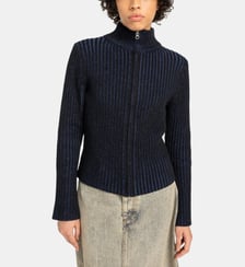 Cardigan rayé cintré en coton Element