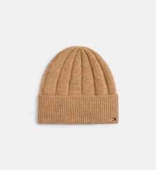 Bonnet en maille côtelée signature Tommy Hilfiger