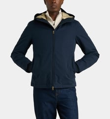 Blouson droit Montain capuche en coton Woolrich