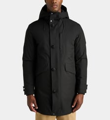 Parka droit mi long à capuche Woolrich