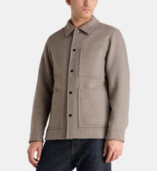 Veste droite en laine finition douce poches Woolrich