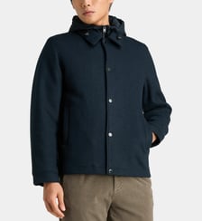 Blouson en laine brossée avec capuche Woolrich