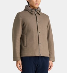 Blouson en laine brossée avec capuche Woolrich