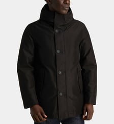 Blouson droit mi-long à capuche Woolrich