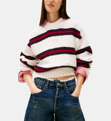 Pull court rayé signature Tommy Hilfiger