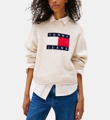 Pull ample griffé signature Tommy Hilfiger