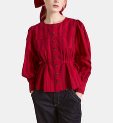 Blouse Charlize droite en coton Damson Madder
