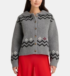 Cardigan Cecily en laine Damson Madder