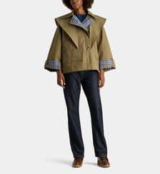 Trench court réversible Jerry coupe ample en coton  Damson Madder