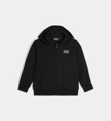 Hoodie zippé en coton Ea7