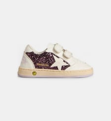 Baskets basses Ballstar en cuir de vachette à sequins Golden Goose