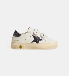 Baskets basses May School en cuir de vachette à sequins Golden Goose