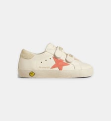 Baskets basses Old School en cuir de vachette effet vieilli Golden Goose