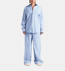 Ensemble pyjama long oversize à rayures en coton Skims