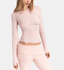 Top ajusté Sheer manches longues Skims
