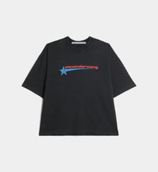 T-shirt Boxy Graphic strass en coton Alexander Wang