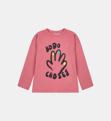 T-shirt High Five ample en coton bio à manches longues Bobo choses