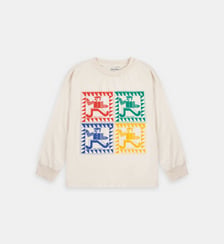 T-shirt droit coton manches longues imprimé fantaisie Bobo choses