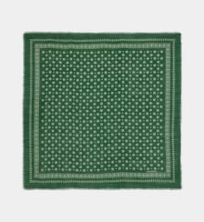 Carré Olaf n°676 motif fleuri en laine Moismont