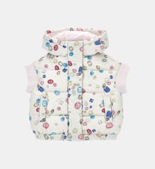 Gilet matelassé motif  pierres précieuses Monnalisa