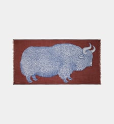 Étole Walter en laine à motif animalier Inoui Editions