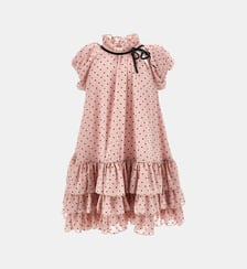 Robe à pois et à volants Monnalisa