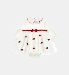 Robe en tulle avec roses brodées Monnalisa