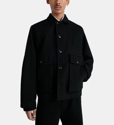 Veste boxy en coton fermeture boutonnée Lemaire