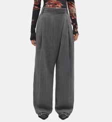 Pantalon large rayé Ganni