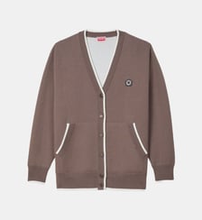 Cardigan droit en laine et coton Kenzo
