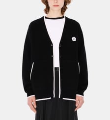 Cardigan droit en laine et coton Kenzo