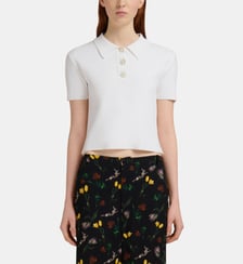 Polo droit court 3 boutons Marni