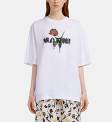 T-shirt droit signature Marni