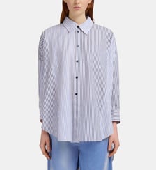 Chemise droite à rayures en coton Marni