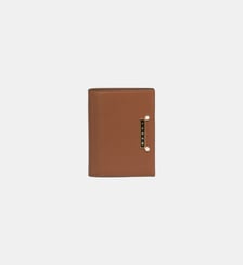 Portefeuille 2 volets en cuir Marni