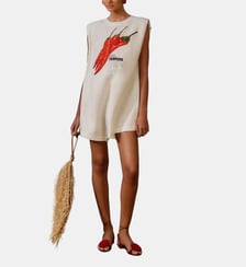 Robe ample courte en lin Farm Rio