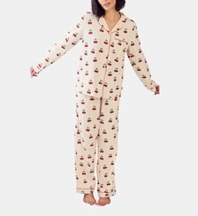 Ensemble pyjama droit Ditsy Cherry en coton à motif cerise Chelsea Peers
