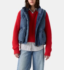 Doudoune matelassée droite sans manches en coton Levi's