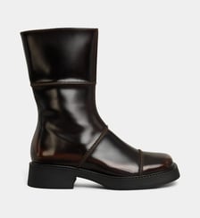 Boots Dahlia en cuir de vachette brossé Miista
