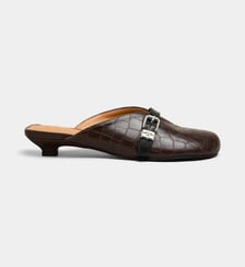 Mules effet croco Ganni
