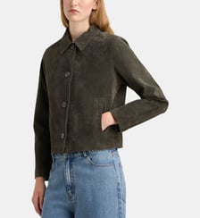 Blouson Dakota Daim droit court Galeries Lafayette