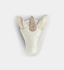 Barrette clip licorne en cuir Donsje
