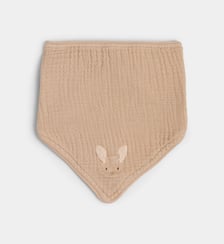 Bavoir bandana Bintje Bib Fluffy lapin gaze de coton bio Donsje