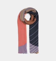 Foulard Astre Parme laine et soie  Mapoesie